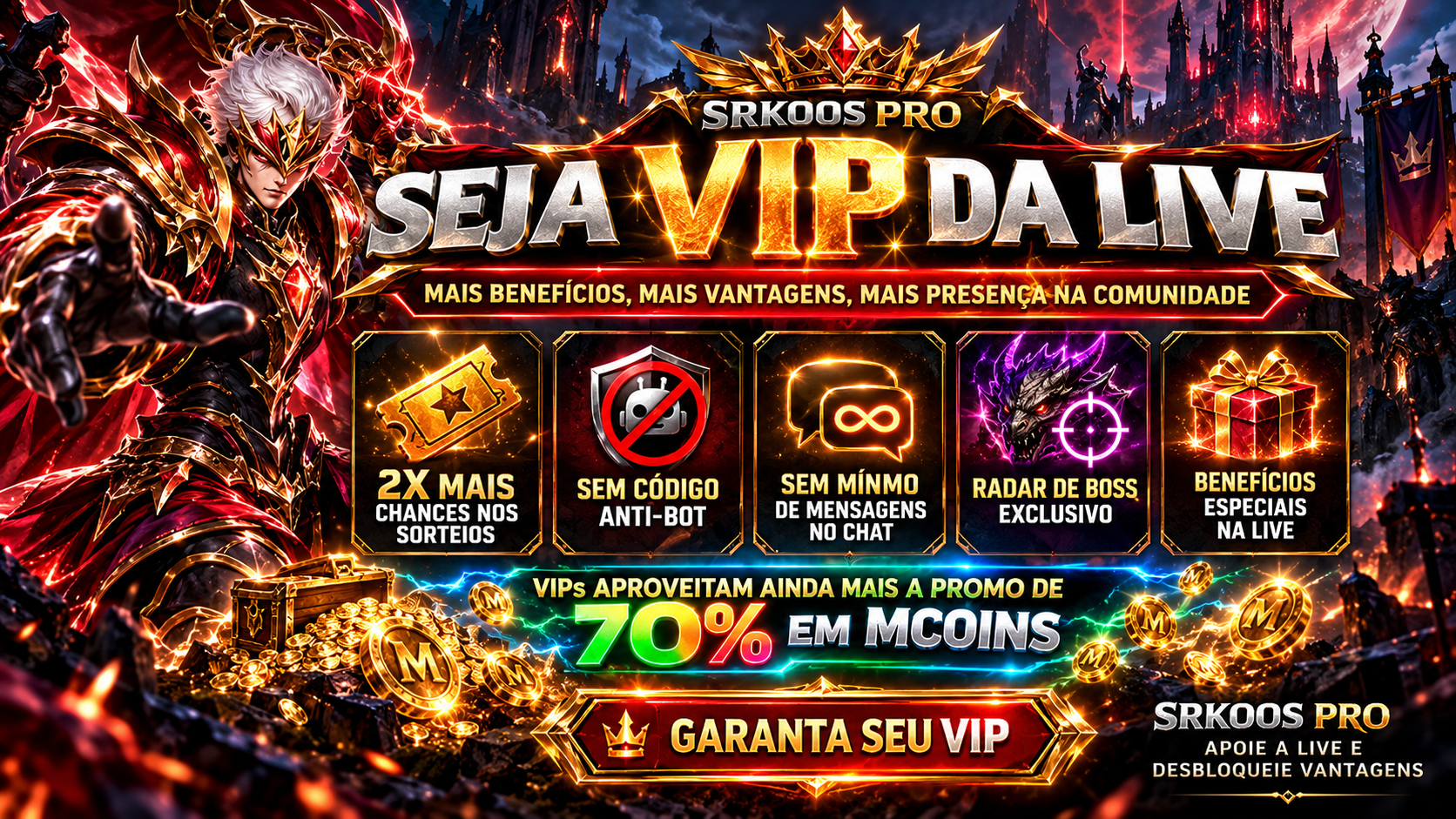 Vantagens VIP da Live