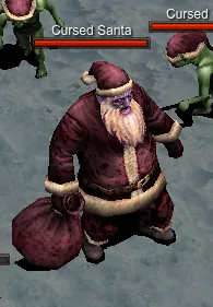 Cursed Santa, o boss principal da vila.