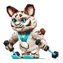 Skiing Tiger